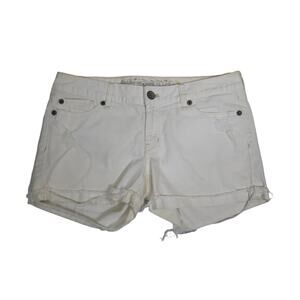 Express Jeans Womens 10 White Denim Cut Off Jean Shorts